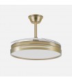 Ventilador Micenas Cuero DC 59W 6980Lm 4 Aspas CCT
