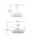 Ventilador Micenas Cuero DC 59W 6980Lm 4 Aspas CCT