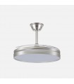 Ventilador Micenas Níquel DC 59W 6980Lm 4 Aspas CCT