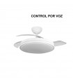 Ventilador de Techo PARLATORE Blanco DC 60W 6980Lm 3 Aspas CCT Control por Voz