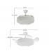 Ventilador de Techo NASIM Blanco DC 59W 6980Lm 4 Aspas CCT