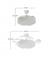 Ventilador de Techo NASIM Blanco DC 59W 6980Lm 4 Aspas CCT