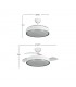 Ventilador de Techo SIUX Blanco DC 60W 6980Lm 3 Aspas CCT