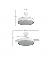 Ventilador de Techo SIUX Blanco DC 60W 6980Lm 3 Aspas CCT