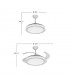 Ventilador de Techo BANDIDO Blanco/Gris DC 59W 5900Lm 4 Aspas CCT