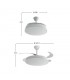 Ventilador GUERRERO DC 44W 4900Lm 4 Aspas Blanco CCT