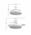 Ventilador CAPITAN DC 60W 6980Lm 3 Aspas Blanco CCT