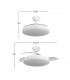 Ventilador RELAMPAGO DC 60W 6980Lm 3 Aspas Blanco CCT