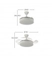 Ventilador de Techo TRIDENTE-XS Cuero DC 59W 6980Lm 4 Aspas CCT