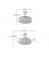 Ventilador de Techo TRIDENTE-XS Blanco DC 59W 6980Lm 4 Aspas CCT