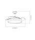 Ventilador de Techo MANDARIN Negro/Oro DC 72W 7200Lm 3 Aspas CCT
