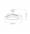 Ventilador de Techo MANDARIN Negro/Oro DC 72W 7200Lm 3 Aspas CCT