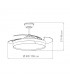 Ventilador Emperador DC 72W 7200Lm 3 Aspas Negro/Haya CCT