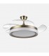 Ventilador Zenit DC 59W 6980Lm 4 Aspas Cuero CCT
