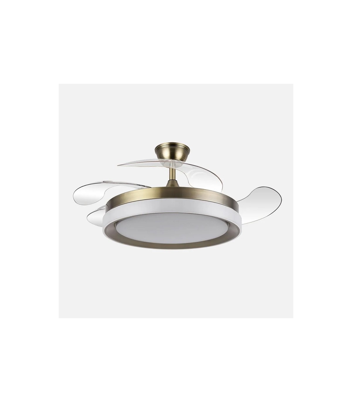 Ventilador Zenit DC 59W 6980Lm 4 Aspas Cuero CCT