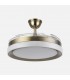 Ventilador Zenit DC 59W 6980Lm 4 Aspas Cuero CCT