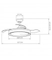 Ventilador Zenit DC 72W 7200Lm 3 Aspas Blanco CCT