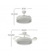 Ventilador Cerrato DC 59W 6980Lm 4 Aspas Cuero CCT
