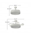 Ventilador Cerrato DC 59W 6980Lm 4 Aspas Cuero CCT