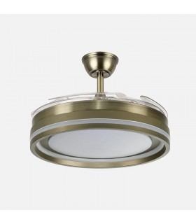 Ventilador Cerrato DC 59W 6980Lm 4 Aspas Cuero CCT