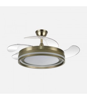 Ventilador Cerrato DC 59W 6980Lm 4 Aspas Cuero CCT