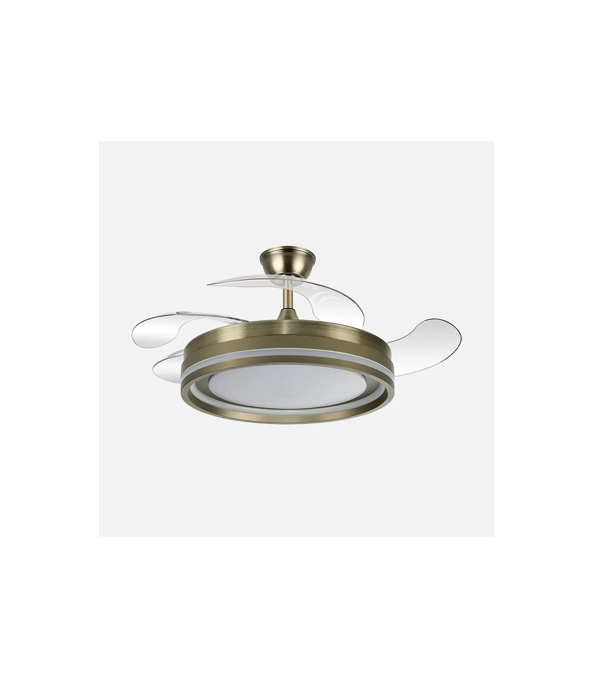 Ventilador Cerrato DC 59W 6980Lm 4 Aspas Cuero CCT