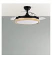 Ventilador Blondi DC 72W 7200Lm 3 Aspas Negro/Haya CCT