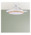 Ventilador Blondi DC 72W 7200Lm 3 Aspas Blanco/Haya CCT