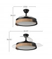 Ventilador Provenza DC 72W 7200Lm 3 Aspas Blanco/Haya CCT