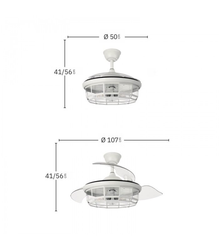 Ventilador de Techo TORNADO DC 3 Aspas 5xE27 Negro