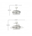 Ventilador de Techo TORNADO DC 3 Aspas 5xE27 Cuero