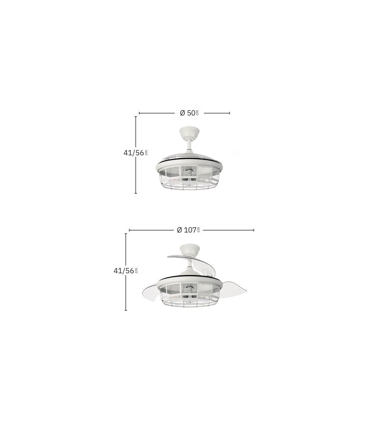 Ventilador de Techo TORNADO DC 3 Aspas 5xE27 Cuero