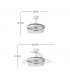 Ventilador de Techo TORNADO DC 3 Aspas 5xE27 Blanco