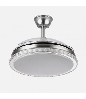 Ventilador BILIKU 59W 6980Lm 3 Aspas Níquel CCT