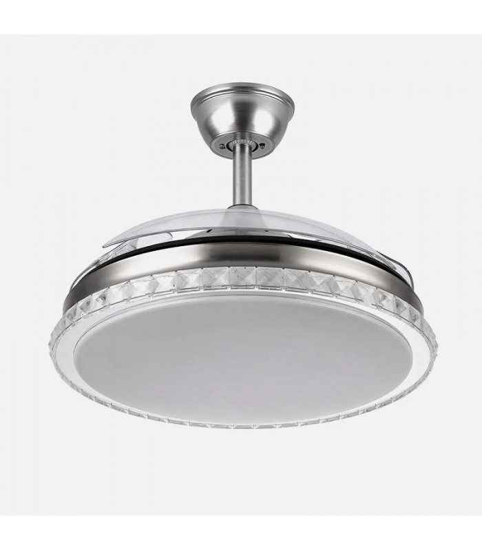 Ventilador BILIKU 59W 6980Lm 3 Aspas Níquel CCT