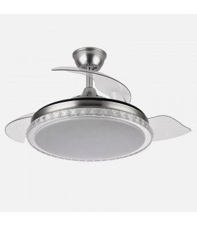 Ventilador BILIKU 59W 6980Lm 3 Aspas Níquel CCT