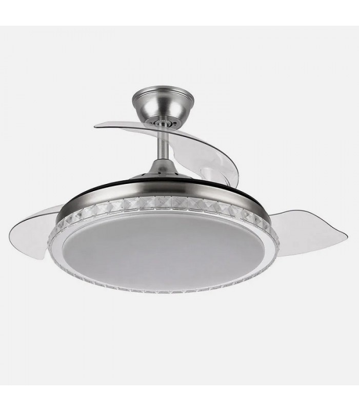 Ventilador BILIKU 59W 6980Lm 3 Aspas Níquel CCT