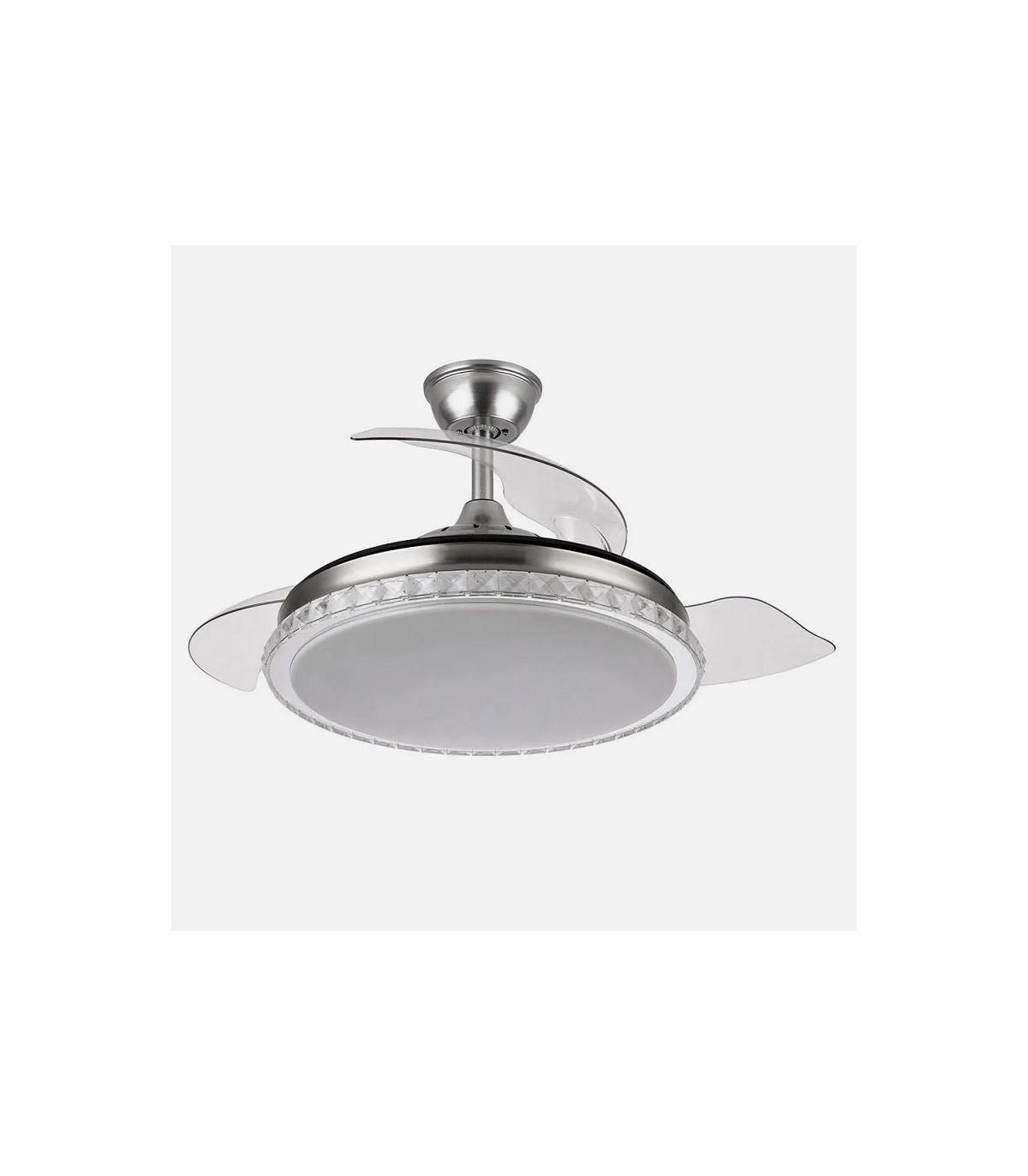 Ventilador BILIKU 59W 6980Lm 3 Aspas Níquel CCT