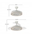 Ventilador de Techo SULTAN APP Negro/Haya DC 68W 4960Lm 3 Aspas CCT