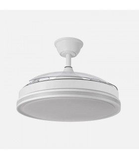 Ventilador de Techo CACIQUE Blanco DC 59+7W 6980Lm 3 Aspas CCT+RGB