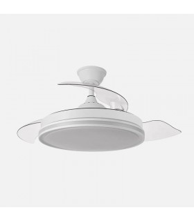 Ventilador de Techo CACIQUE Blanco DC 59+7W 6980Lm 3 Aspas CCT+RGB