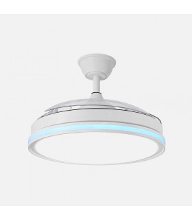 Ventilador de Techo CACIQUE Blanco DC 59+7W 6980Lm 3 Aspas CCT+RGB