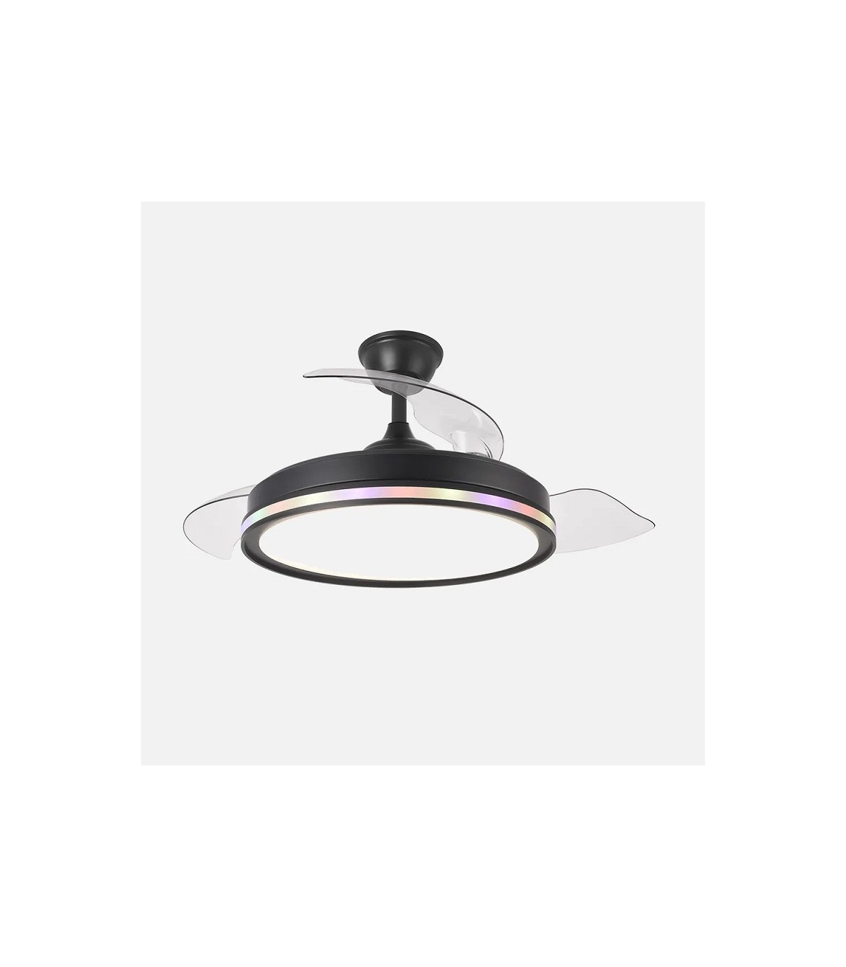 Ventilador de Techo CACIQUE Negro DC 59+7W 6980Lm 3 Aspas CCT+RGB