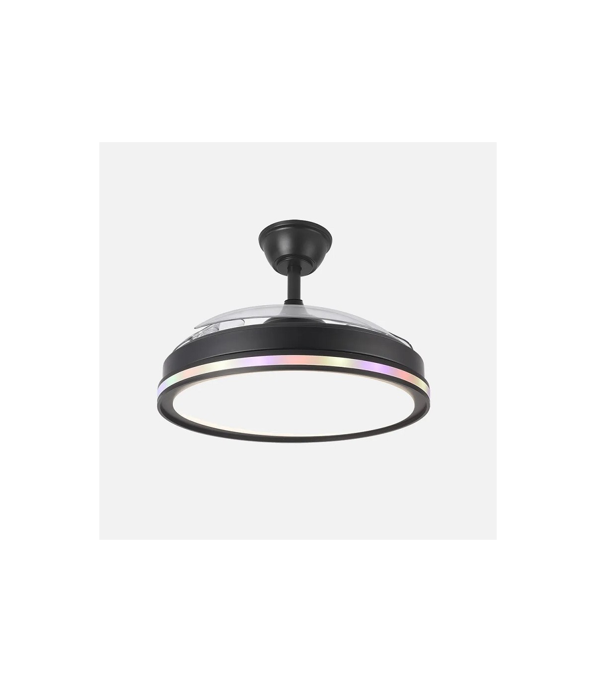 Ventilador de Techo CACIQUE Negro DC 59+7W 6980Lm 3 Aspas CCT+RGB