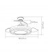 Ventilador de Techo PITUFO APP Negro DC 57W 3990Lm 3 Aspas RGB+CCT
