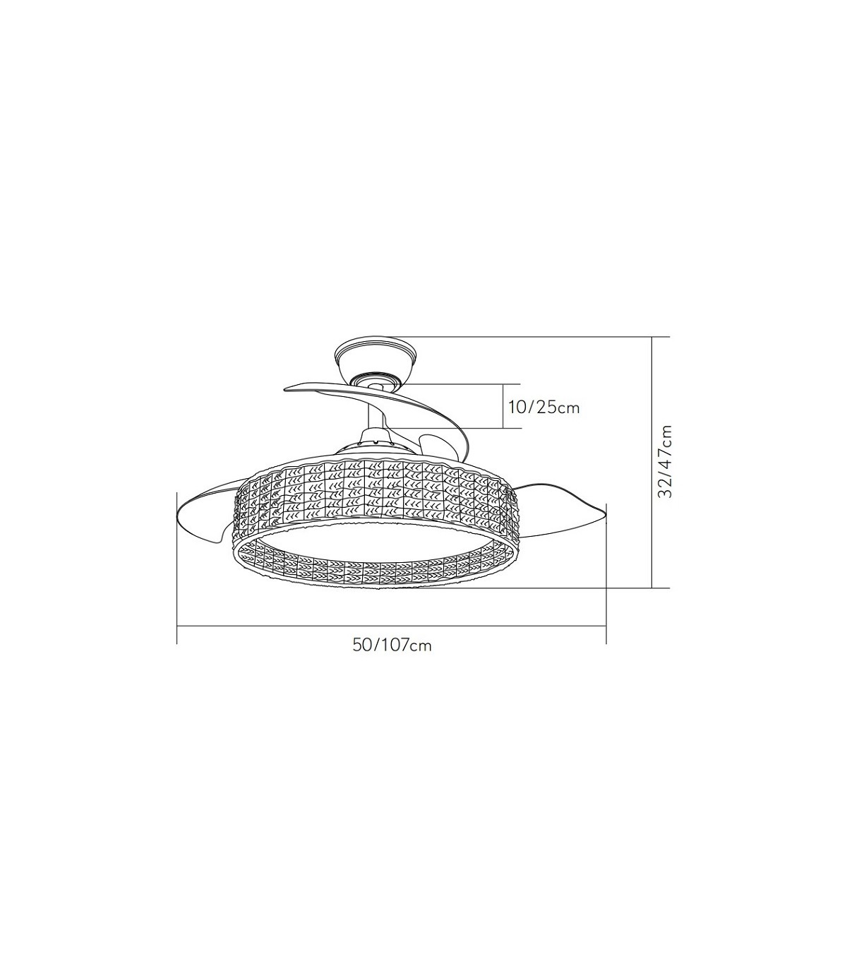 Ventilador de Techo CANARIO APP Blanco/Natural DC 59W 6980Lm 3 Aspas CCT