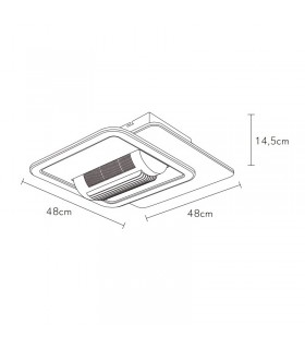 Ventilador de Techo OBELISCO DC 59W 5900Lm Blanco CCT