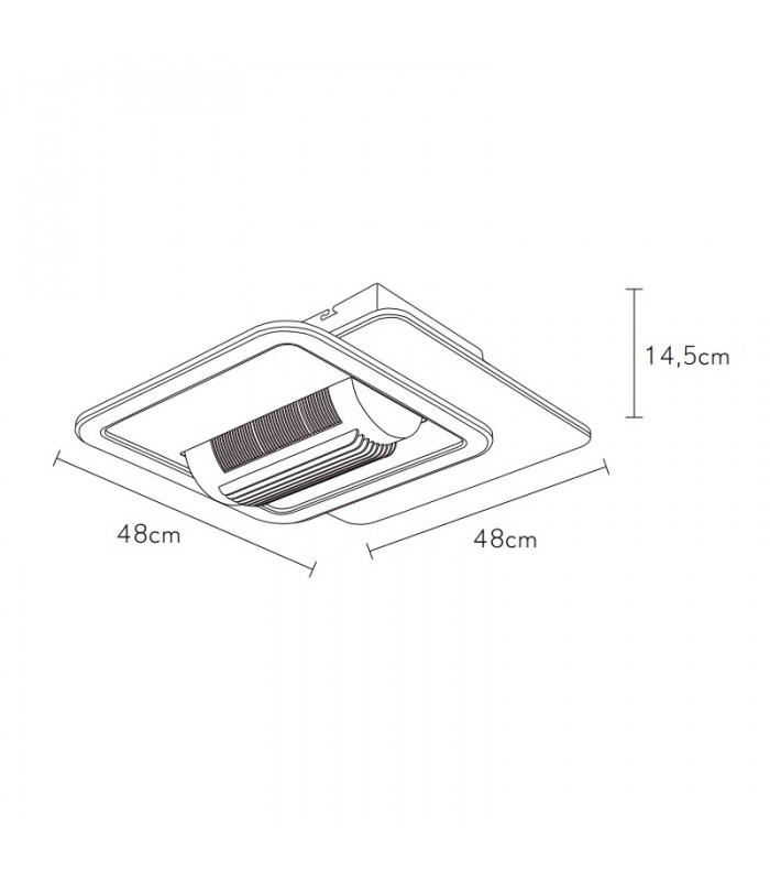 Ventilador de Techo OBELISCO DC 59W 5900Lm Blanco CCT