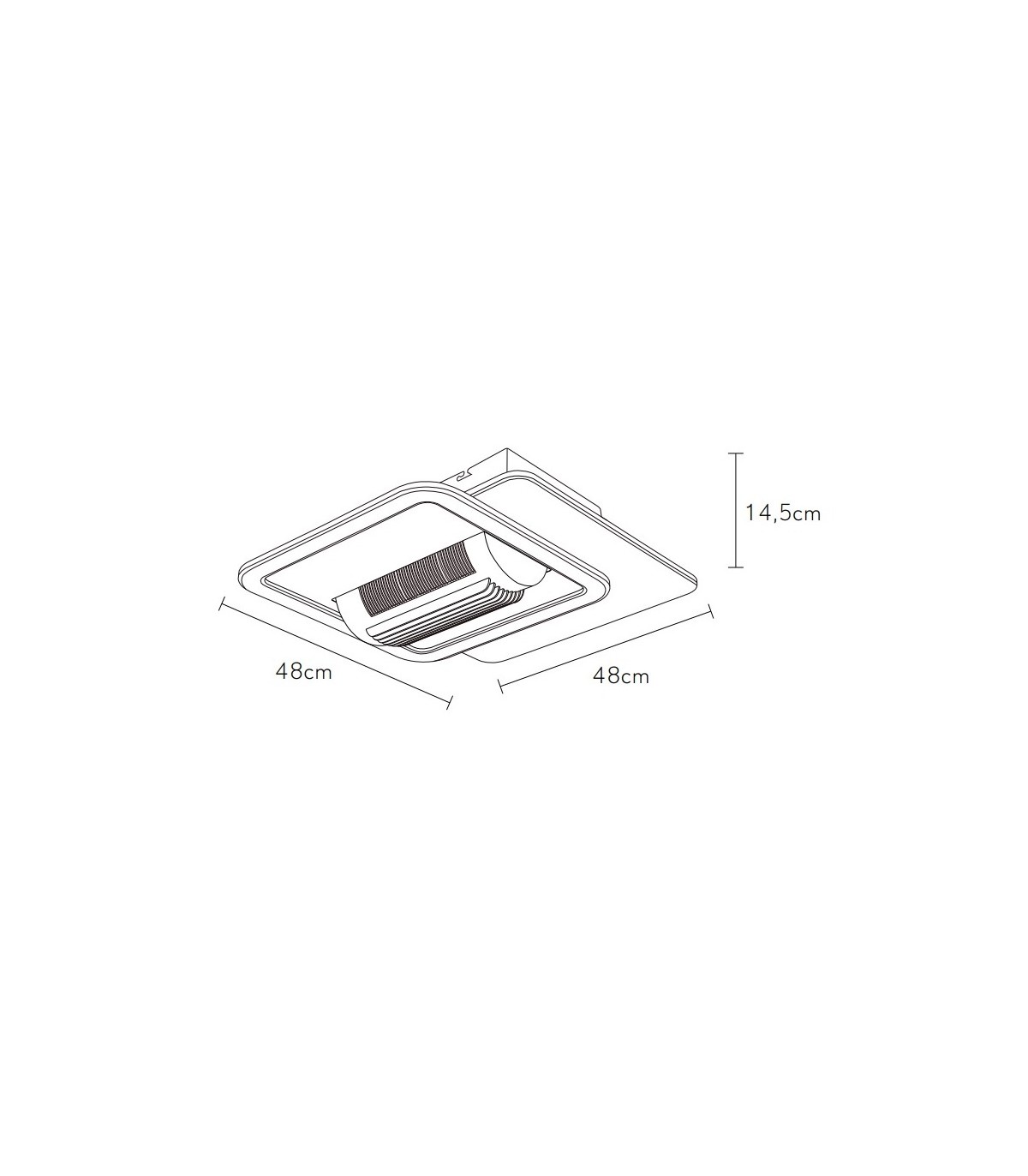 Ventilador de Techo OBELISCO DC 59W 5900Lm Blanco CCT