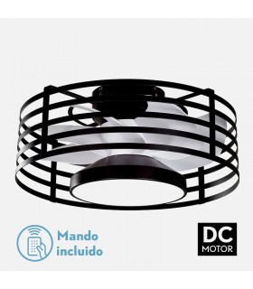 Ventilador Xaloc DC 22W 2180Lm Negro/Blanco CCT